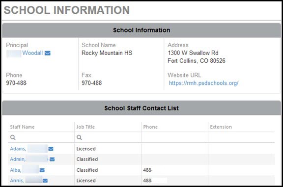 school info