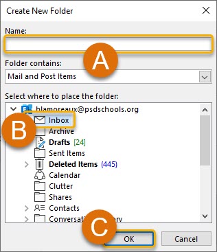 Creating a Folder in Your Email 2