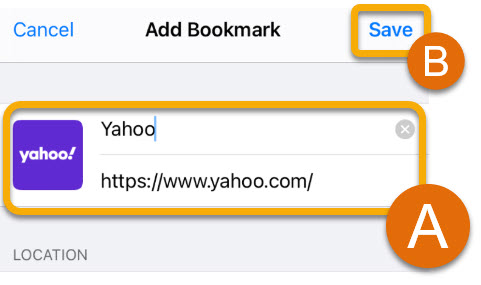 Saving a Bookmark for a Website Safari 5ab