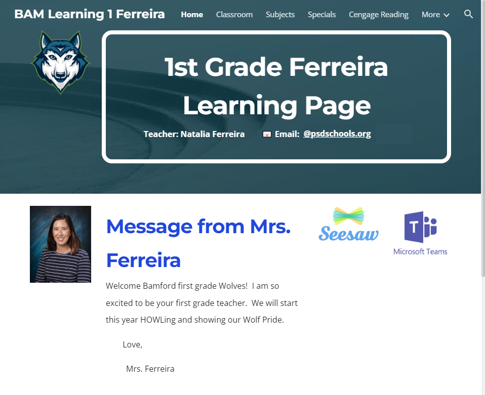 Learning Page