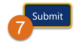 Orange highlight and number 7 around Submit button