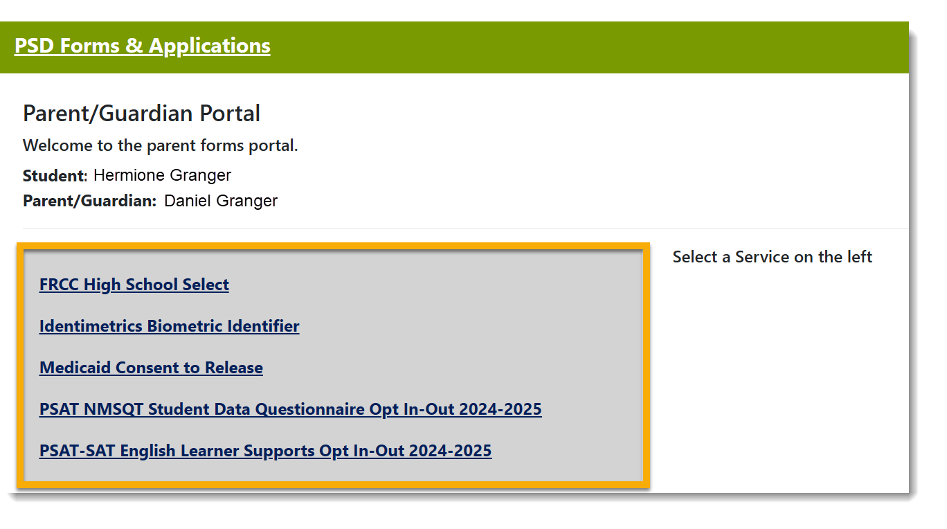 Ornage highlight around various opt in/out waivers, and other express permission forms. 