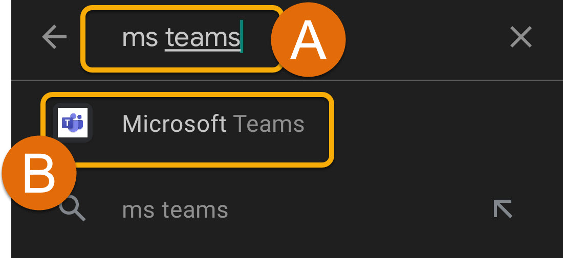Installing Teams on Android 2ab