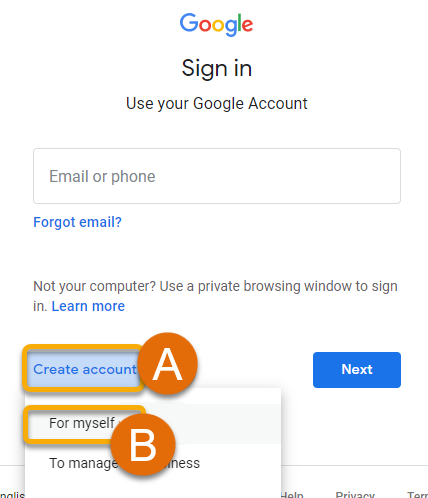 Creating a Gmail Account 2